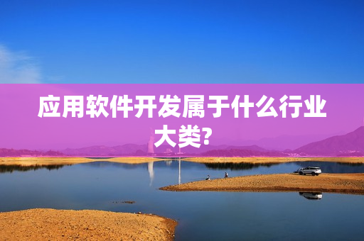 应用软件开发属于什么行业大类?