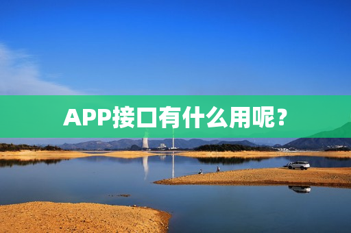 APP接口有什么用呢？