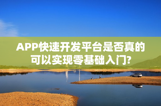 APP快速开发平台是否真的可以实现零基础入门?