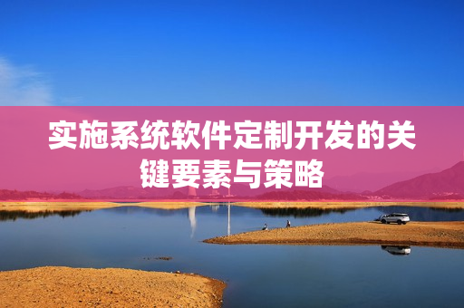 实施系统软件定制开发的关键要素与策略