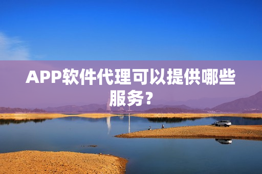 APP软件代理可以提供哪些服务？
