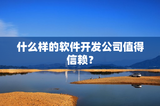 什么样的软件开发公司值得信赖？