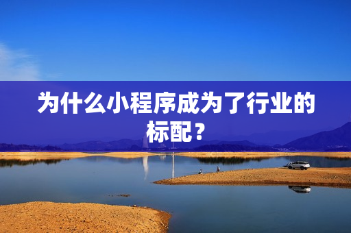 为什么小程序成为了行业的标配？
