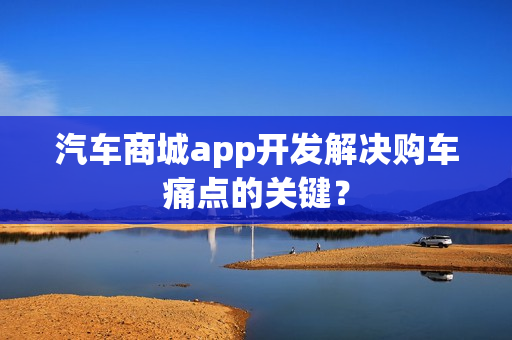 汽车商城app开发解决购车痛点的关键？