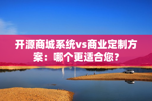 开源商城系统vs商业定制方案：哪个更适合您？
