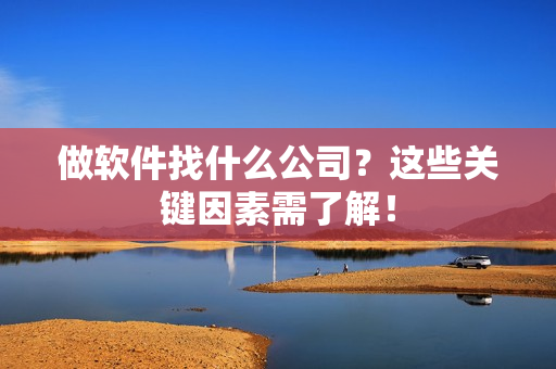 做软件找什么公司？这些关键因素需了解！