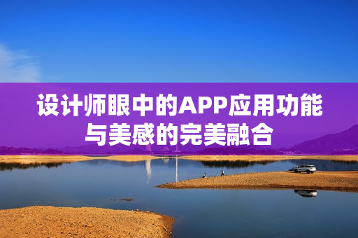 设计师眼中的APP应用功能与美感的完美融合