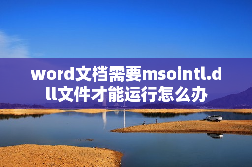 word文档需要msointl.dll文件才能运行怎么办