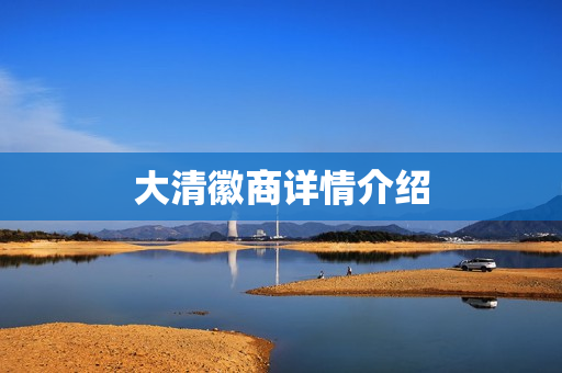 大清徽商详情介绍