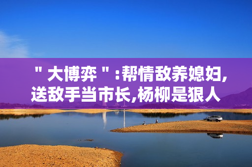 ＂大博弈＂:帮情敌养媳妇,送敌手当市长,杨柳是狠人