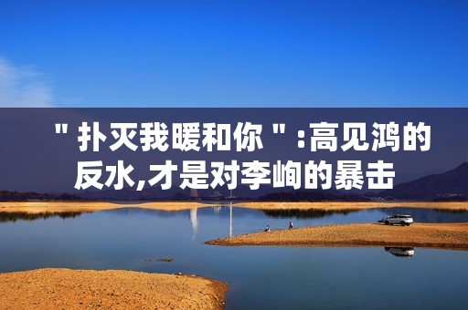 ＂扑灭我暖和你＂:高见鸿的反水,才是对李峋的暴击