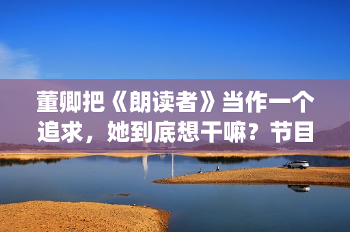 董卿把《朗读者》当作一个追求，她到底想干嘛？节目分析(朗读者董卿经典)