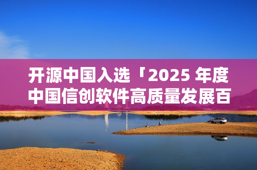 开源中国入选「2025 年度中国信创软件高质量发展百强企业」