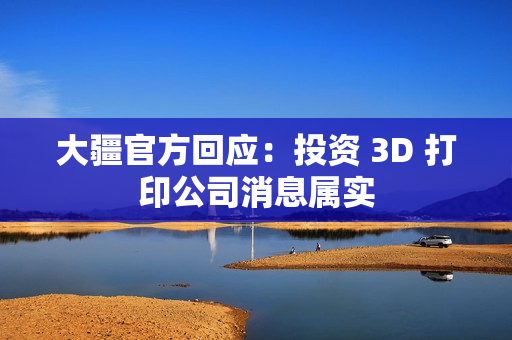 大疆官方回应：投资 3D 打印公司消息属实