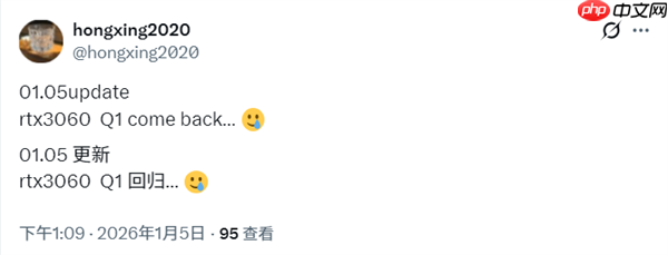 一代神卡重出江湖!NVIDIA要重启RTX 3060供应