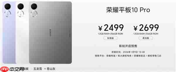 荣耀平板10 Pro发布:6大绿洲护眼技术加持 2499元起