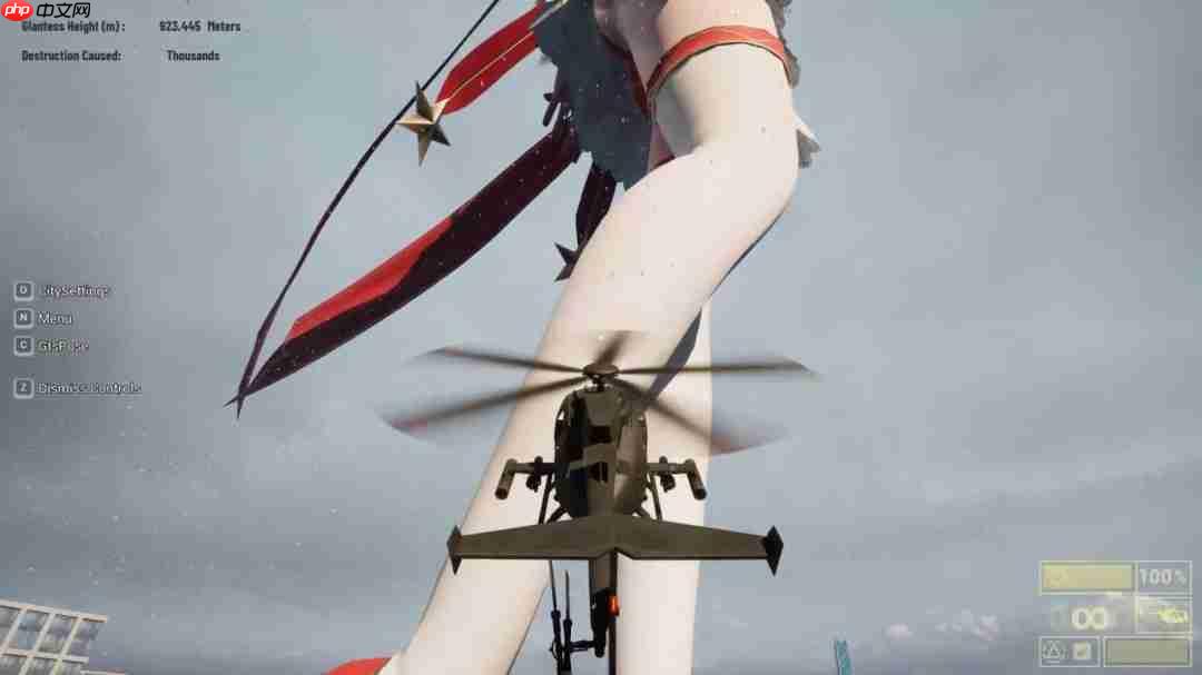 《女巨人游乐场》更新圣诞造型 白袜红高根践踏城市