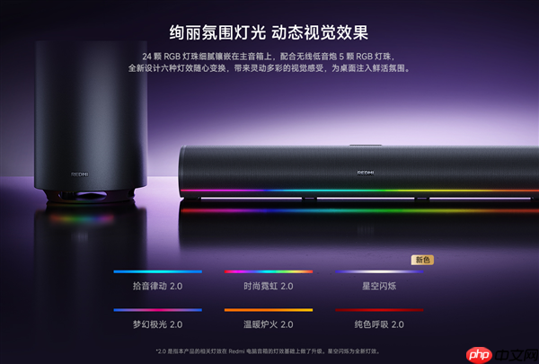 499元 REDMI电脑音箱2 Pro套装正式开售:新增无线低音炮 总功率36W