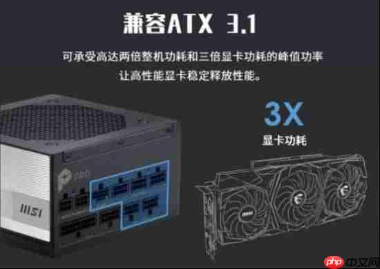 微星PRO A1000PL PCIE5电源上市：ATX3.1+PCIe5.1双认证，首发699元