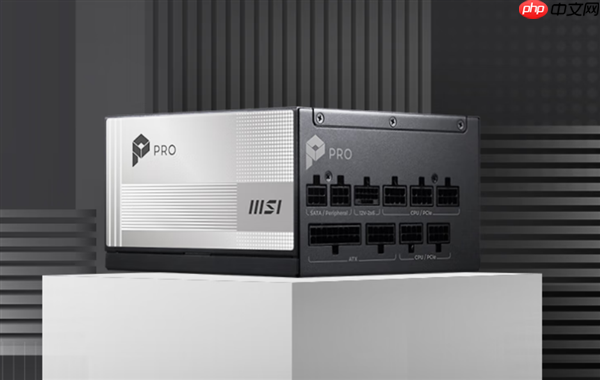 微星PRO A1000PL PCIE5电源首发699元 ATX3.1+PCIe5.1双认证