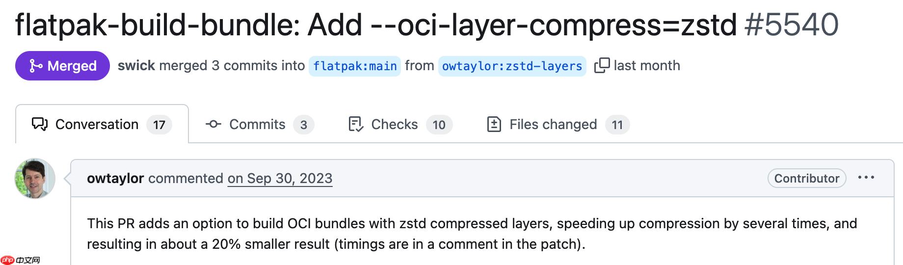 Flatpak 引入 Zstd 压缩,提升 OCI 打包效率