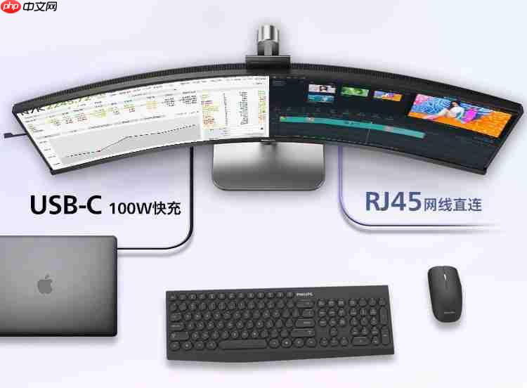 巨幕视野,大开眼界!飞利浦超宽商用显示器49B2U5900CH,全域一屏尽览!