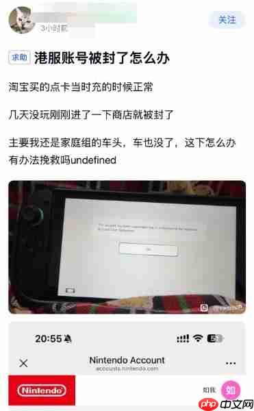 Switch黑卡ban账号门再临 多名玩家买港服点卡被禁