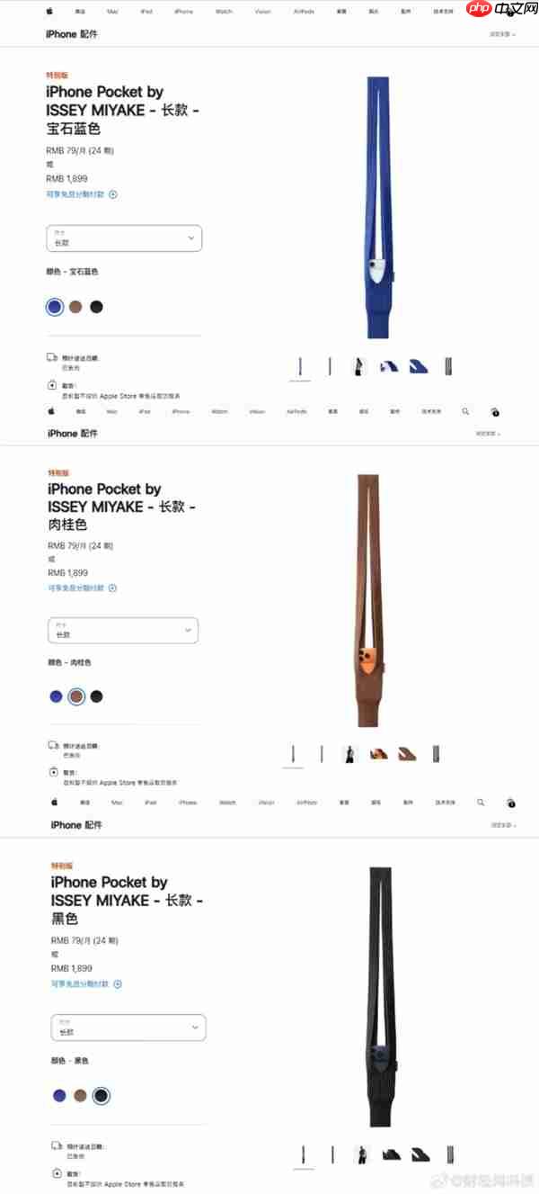 转售平台已溢价500元!中国市场销售火爆:1899元版iPhone Pocket手机包已售罄