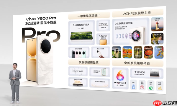vivo Y500 Pro发布 配备半固态电池和2亿像素 1799起
