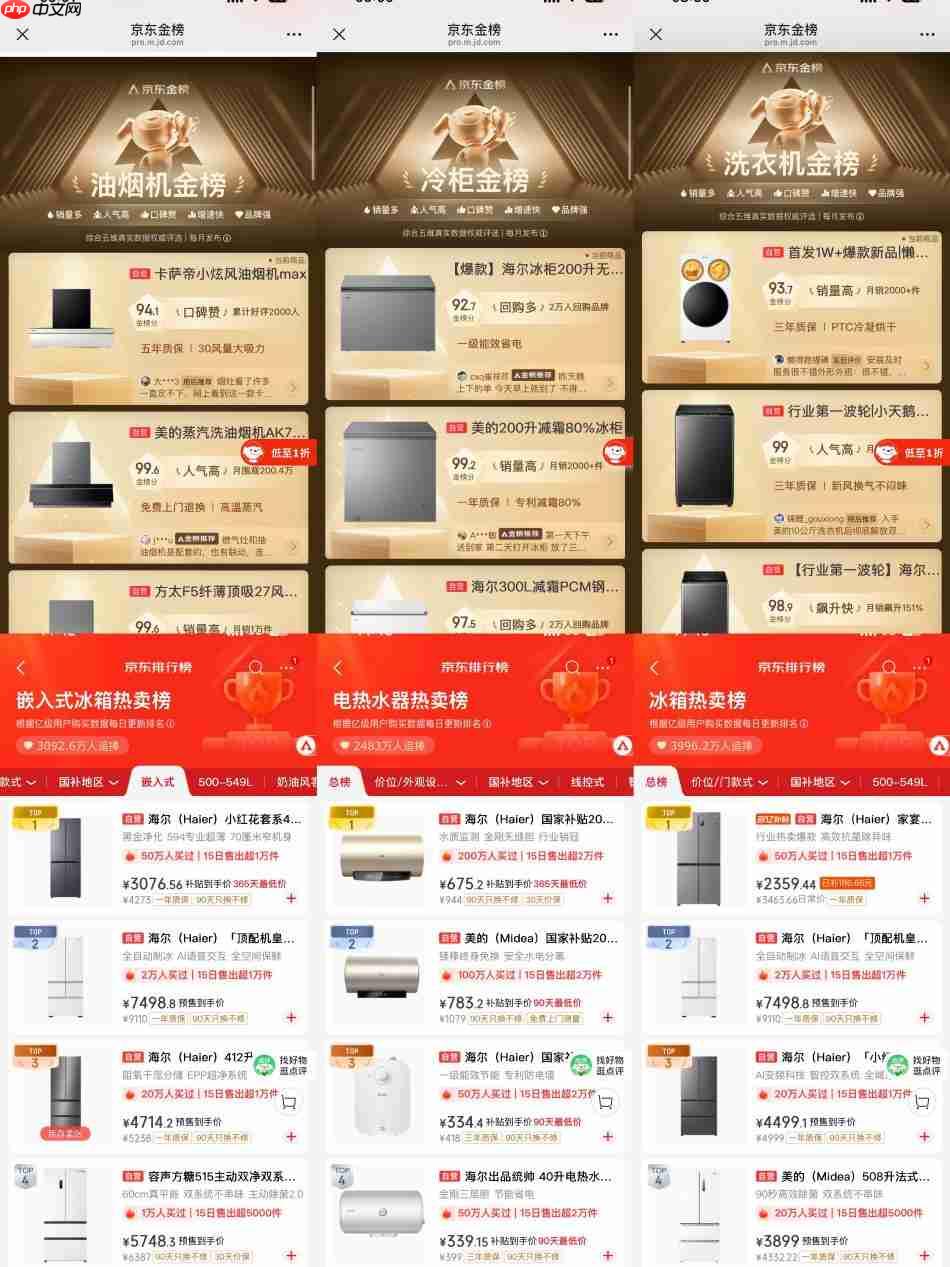 双·11家电还没选好？跟着京东榜单买，闭眼入不踩雷