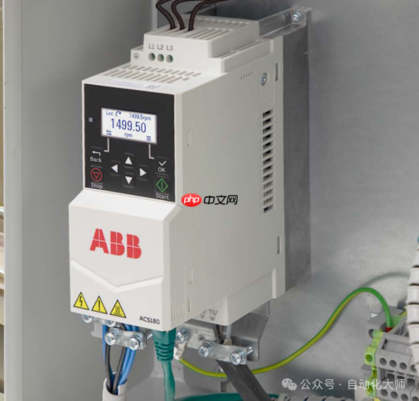ABB变频器ACS180端子启动，面板调速的方法