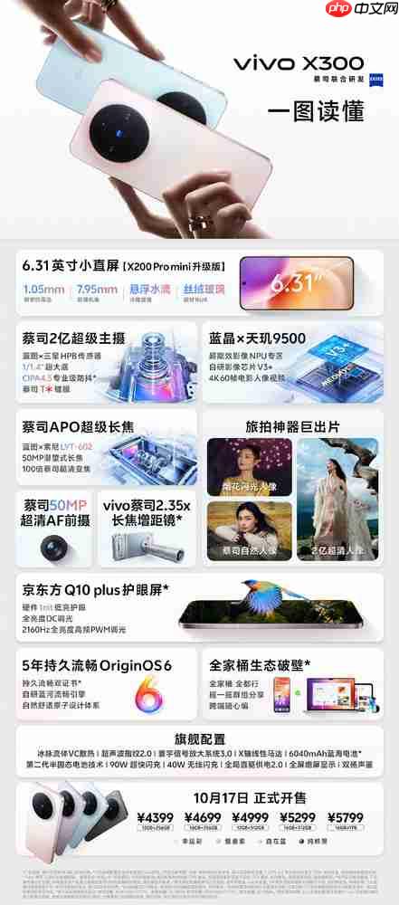 vivo X300系列今日开售 天玑9500心片+顶级蔡司影像