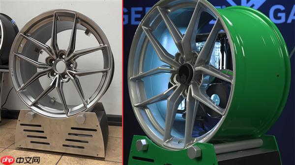 RTX 5080整机塞进保时捷911轮毂！通过钥匙开机重启