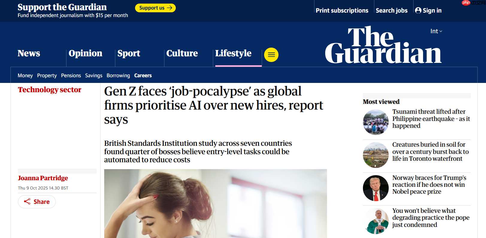 年轻一代面临 “就业灾难”，全球企业转向 AI 取代新员工