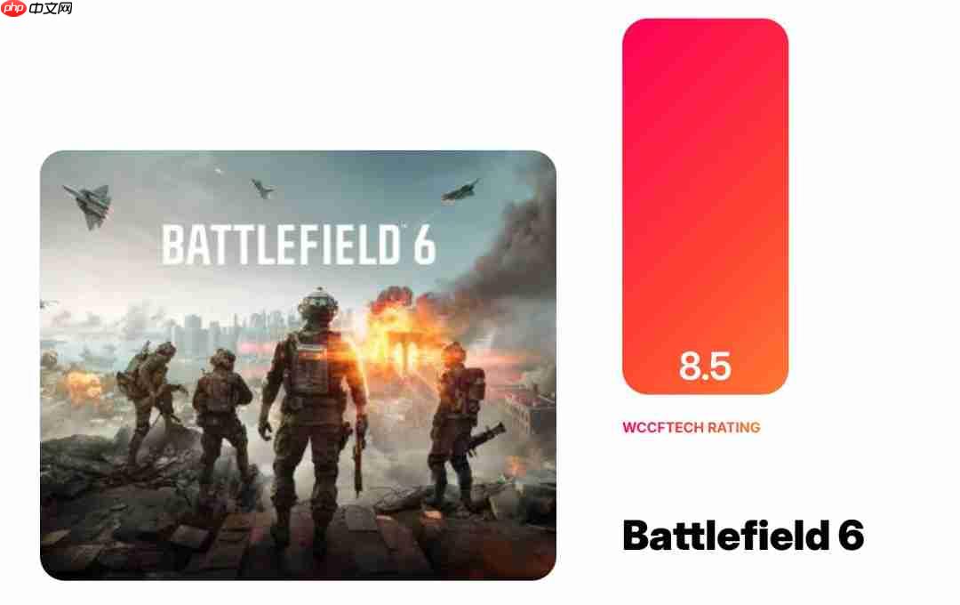 《战地6》单人战役IGN 5分 MTC综合得分84分