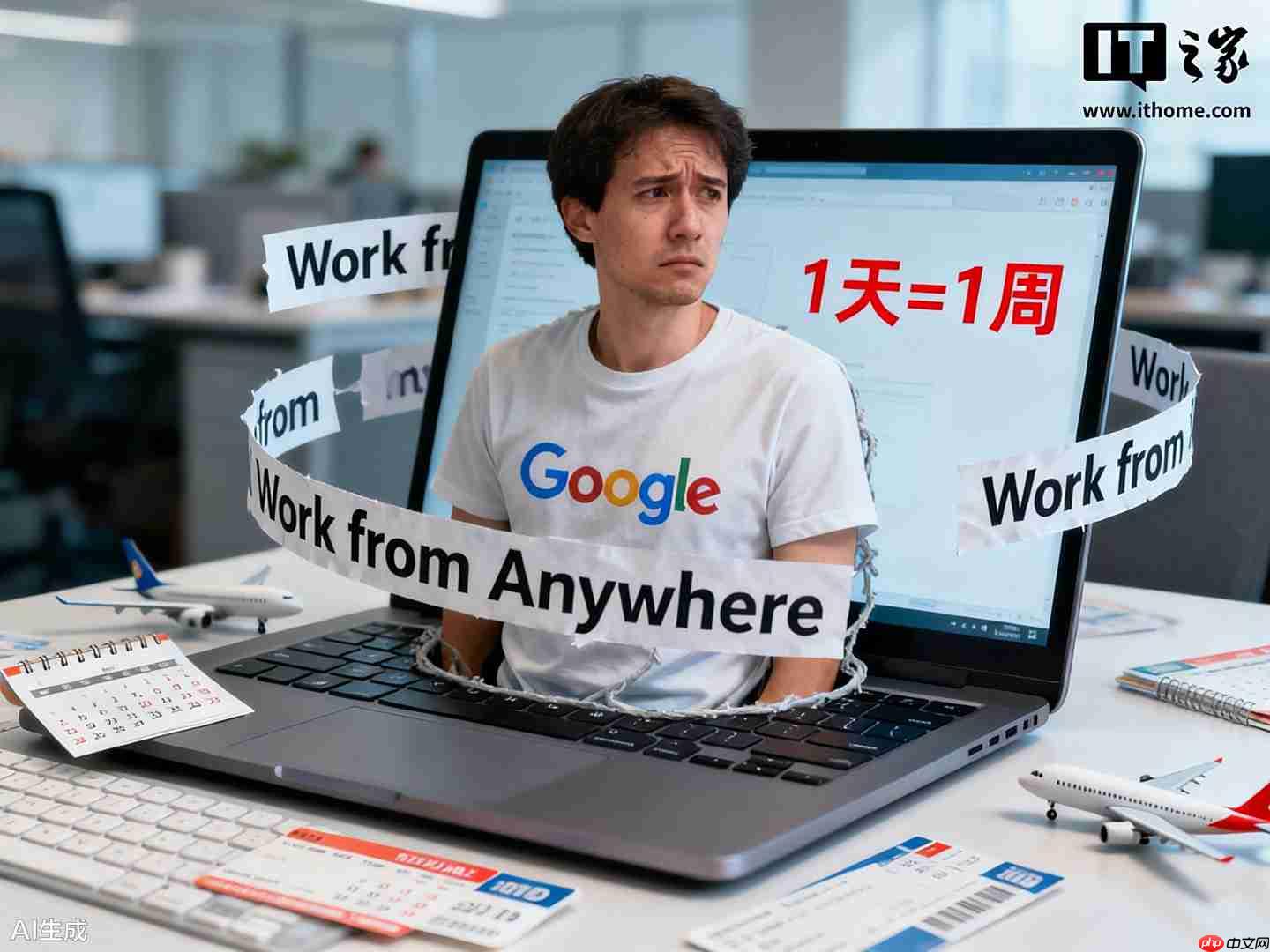 谷歌进一步收紧远程办公政策：每年“随地办公”最长四周，一天也算一周