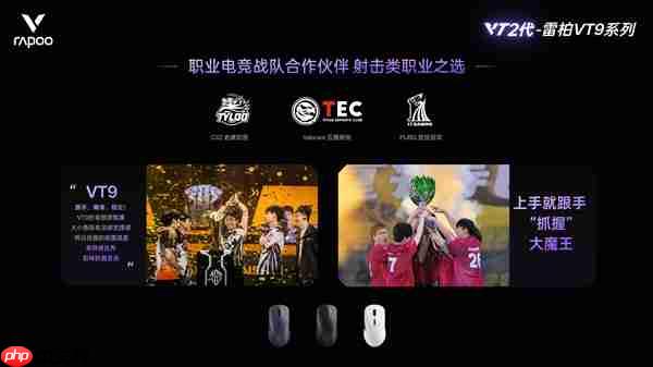雷柏VT9二代电竞鼠标 Power+固件技术进化 750小时刷新续航记录 ≤0.225ms用无线按键速度说话