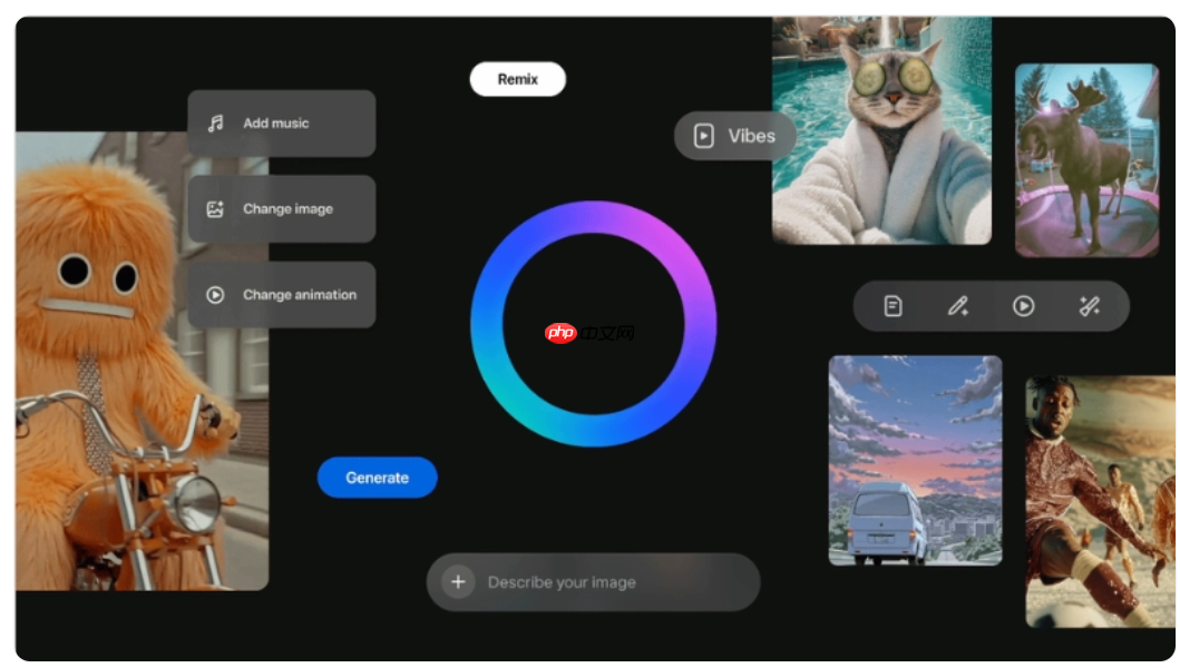 meta 推出 ai 视频生成平台 vibes