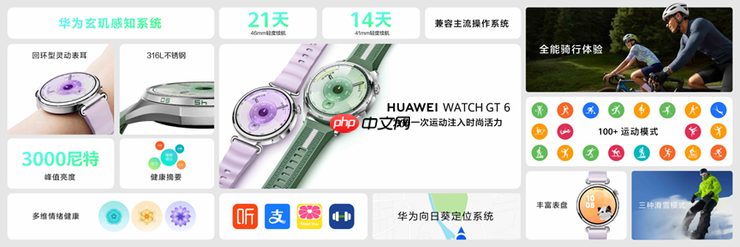 华为WATCH GT 6系列正式发布:超长续航全能智能手表亮相