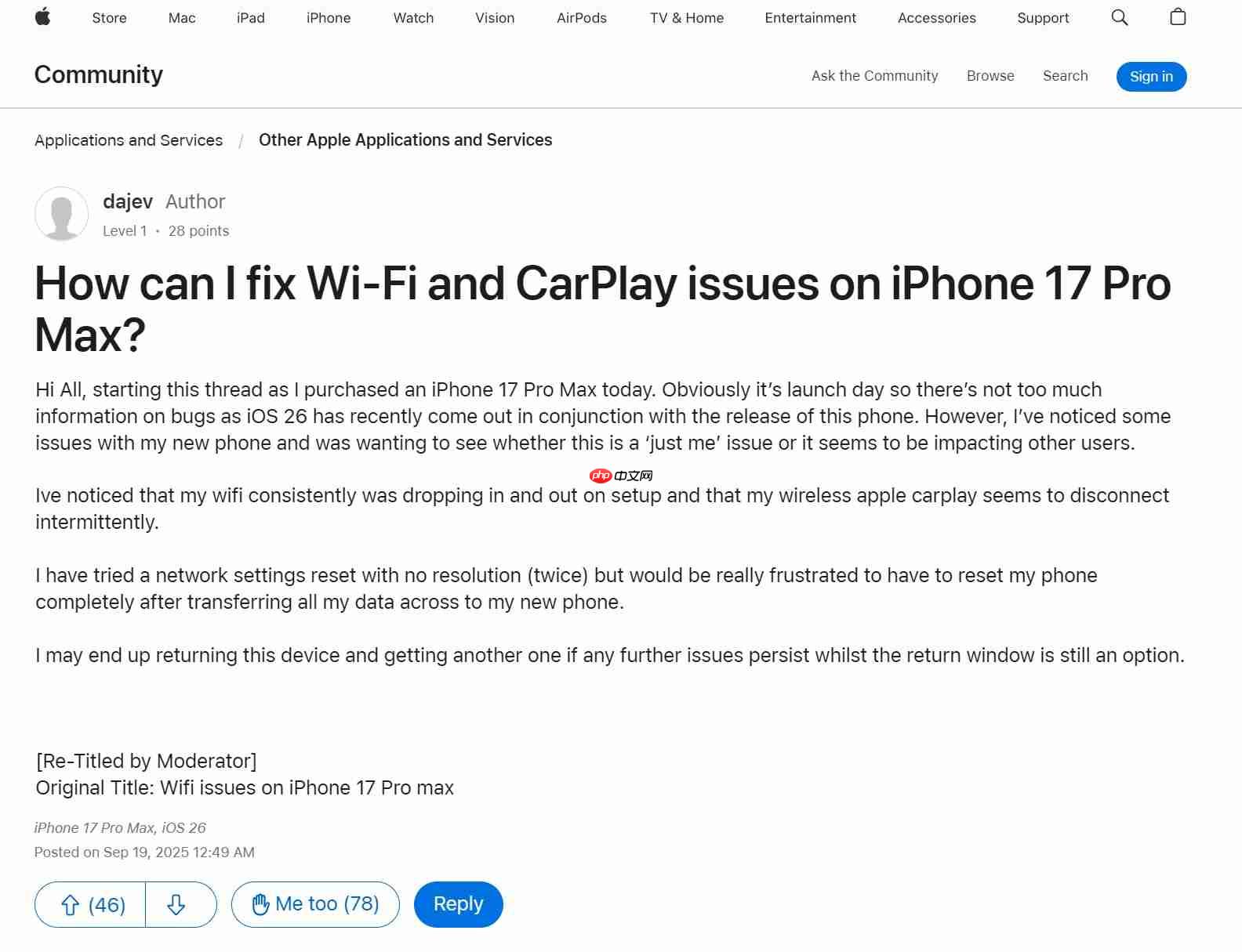 iPhone17系列与Air搭载自研N1芯片,疑出现Wi-Fi断连问题