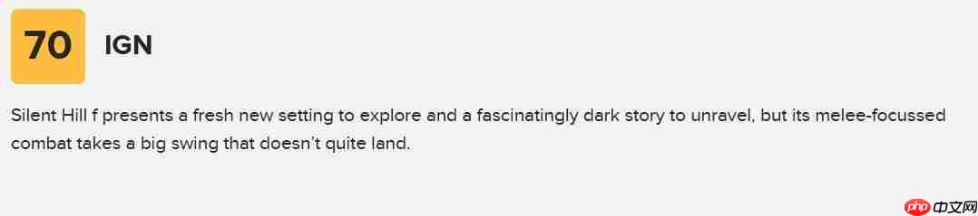 M站评分86! 《寂静岭f》媒体评分解禁