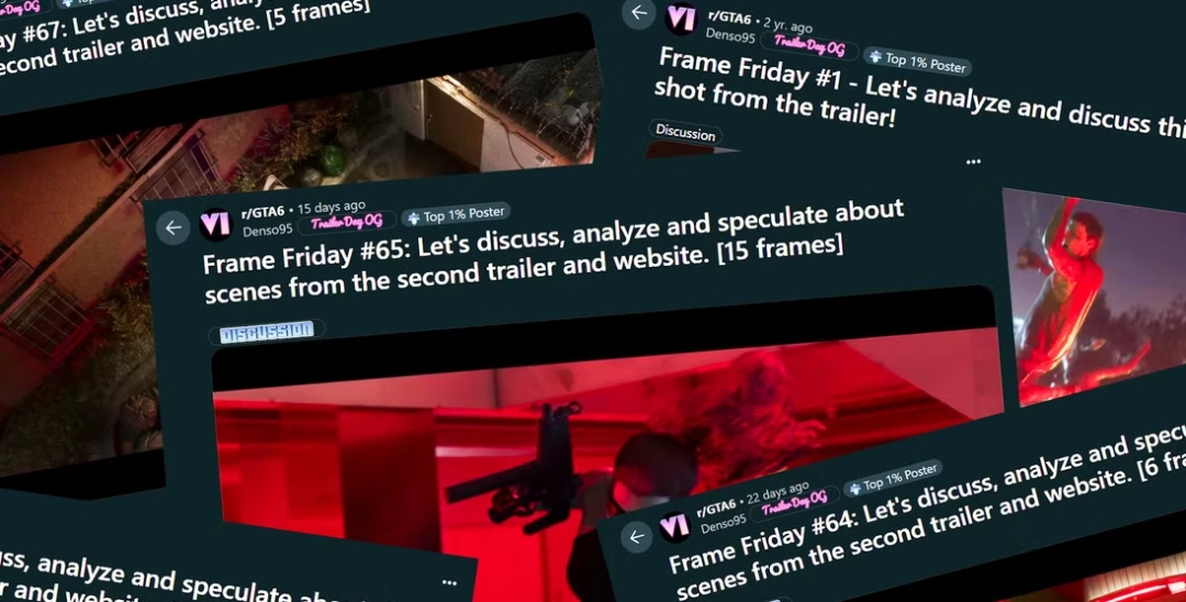 毅力惊人！《GTA6》铁杆粉丝花67周解析预告片画面！