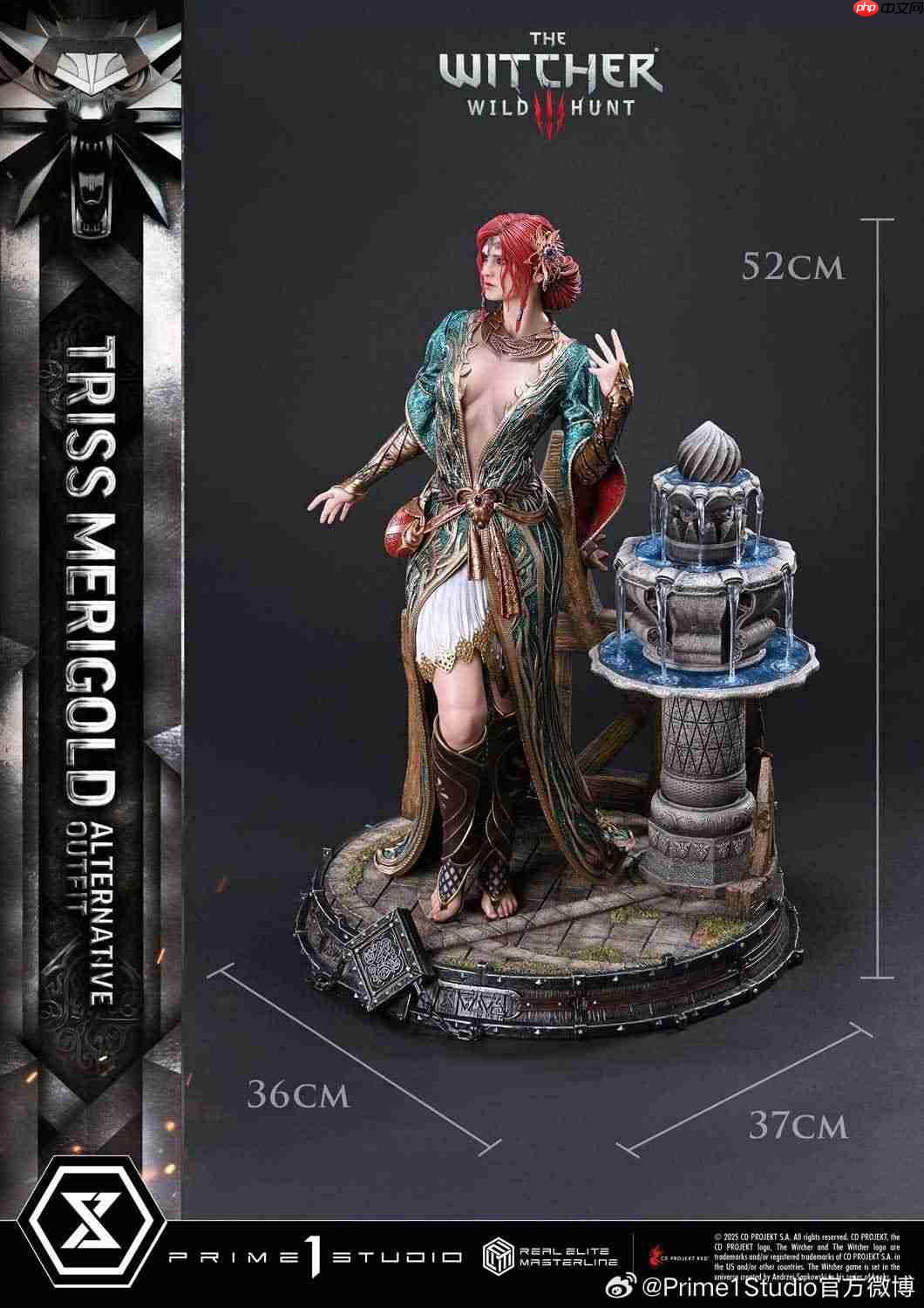 《巫师3》特莉丝雕像开启预约:肌肤细腻 柔美逼真