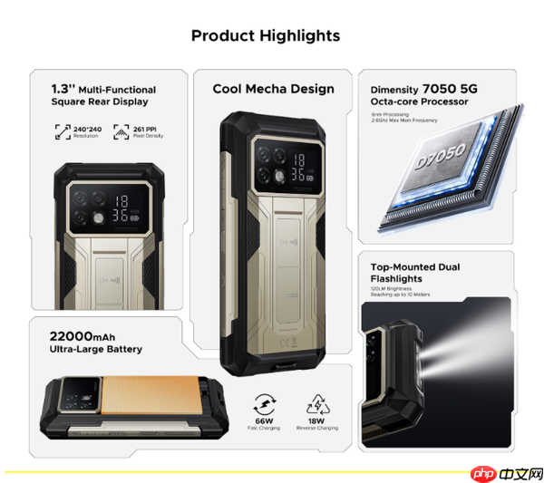 DOOGEE S200 Max手机开售 22000mAh＋副屏幕设计