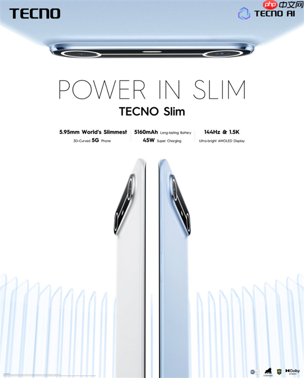 5.93mm全球最薄曲面屏手机!传音TECNO Slim系列正式发布