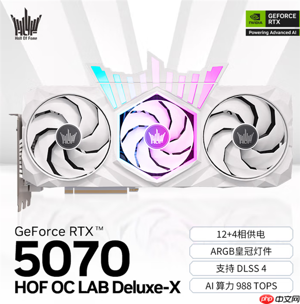 影驰名人堂RTX 5090D HOC LAB Plus-X显卡官方上架：25999元