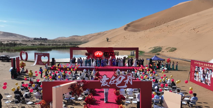 爱在巴丹吉林:沙漠星河见证20对新人浪漫集体婚礼