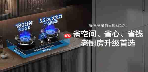 老厨房换新首选｜海信净魔方E套系  省空间、省心、省钱一次到位