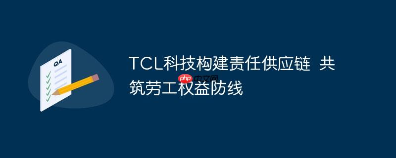 TCL科技构建责任供应链  共筑劳工权益防线