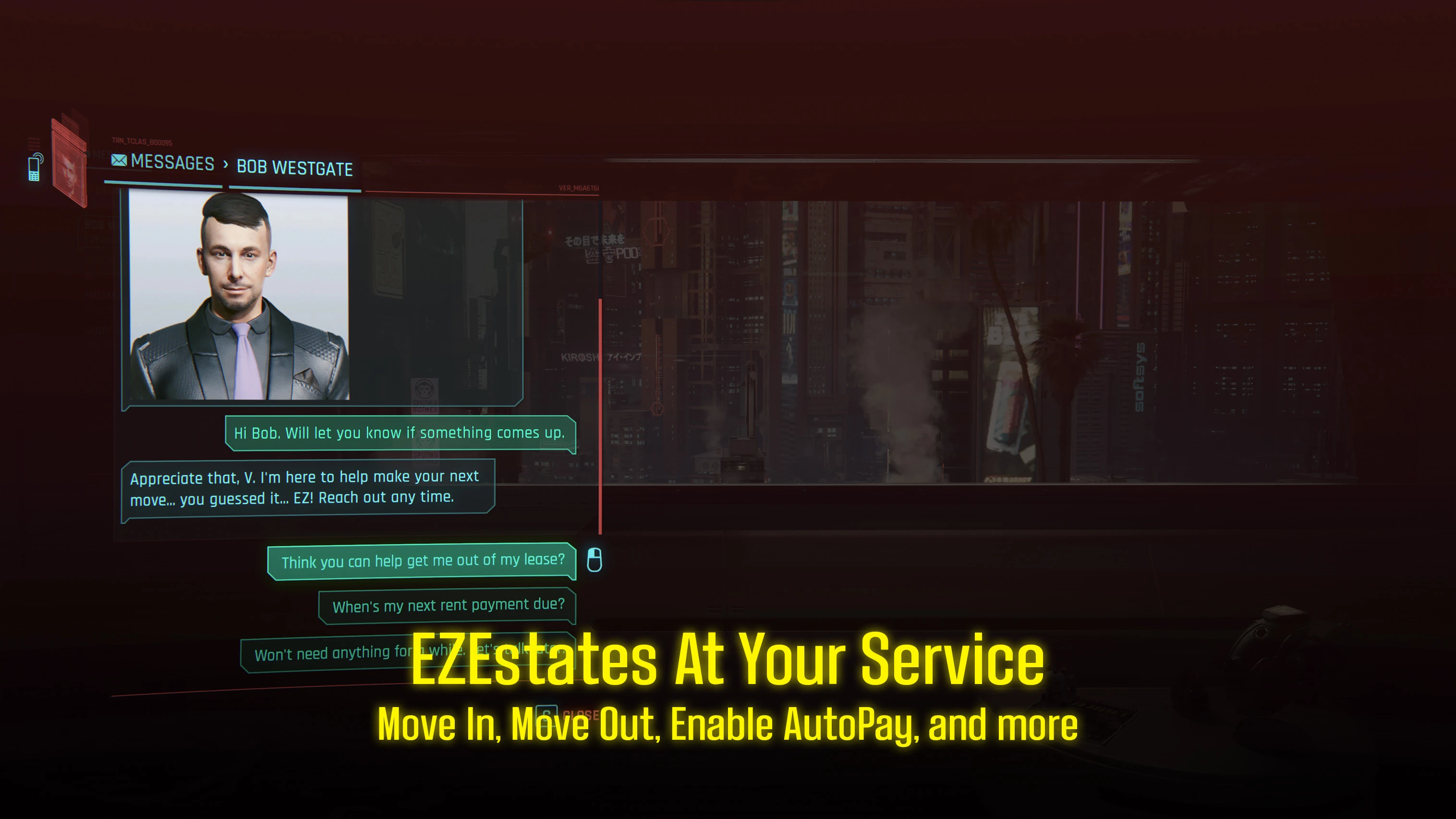 《赛博朋克2077》完整租房MOD 体验真实租房压力